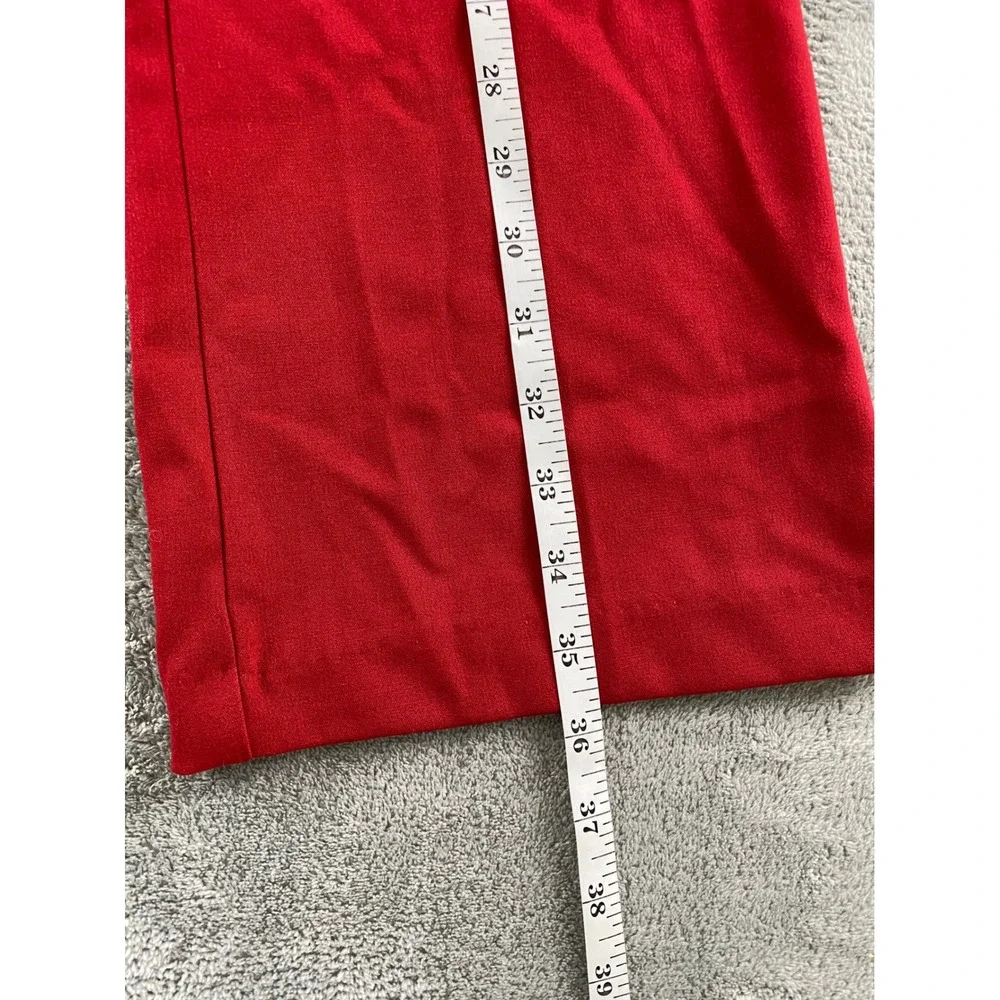New York & Company Stretch Red Dress Pants Womens 12 Straight Leg Workwear